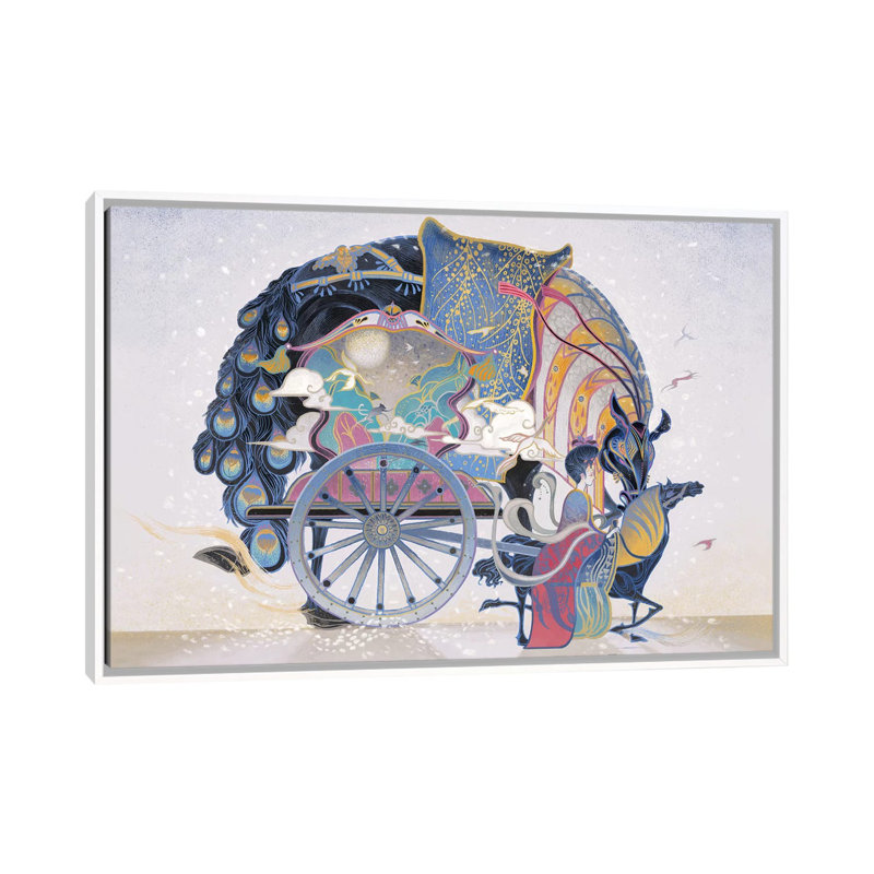 She Has A Secret by Sija Hong - Painting on Canvas, White Framed, 66.04 cm H x 45.72 cm W