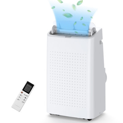 Portable AC Unit with Exhaust Hose, Flexible Cooling & Dehumidification, Remote Control & Easy Mobility for Apartments, Dorms or Home Use
