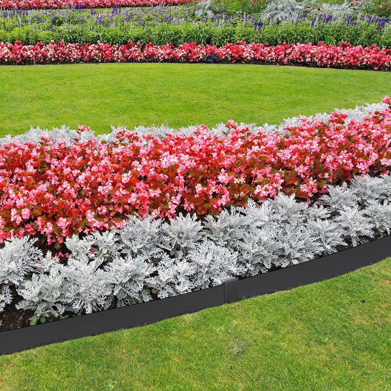Black Steel Hammer-in Landscape Edging with Clips