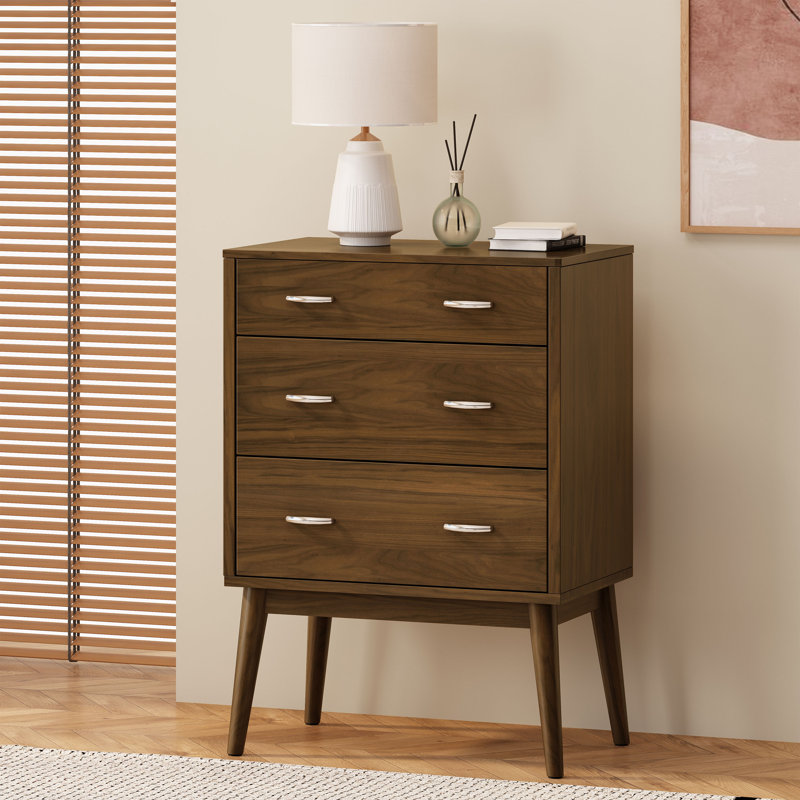 Commode 3 tiroirs l 23,75 po Caton, Brun