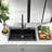 Quartz Composite Drop-In Kitchen Sink 33x22 Inch – Extra Deep, Heat Resistant, Modern Design-115613312