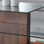 Table basse à deux niveaux avec plateau en verre 43,7 "x l 27,6" pour salon-579361723