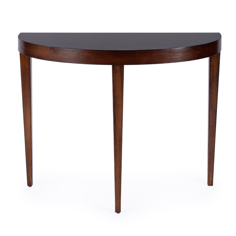 Ingrid Light Burl Console Table, Antique Cherry