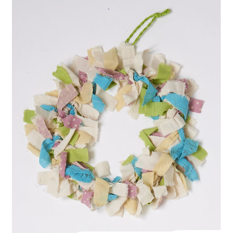 Couronne décorative 18 "Rag Tie