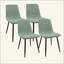 Ensemble de 4 tables de salle à manger en MDF et chaises de salle à manger modernes
