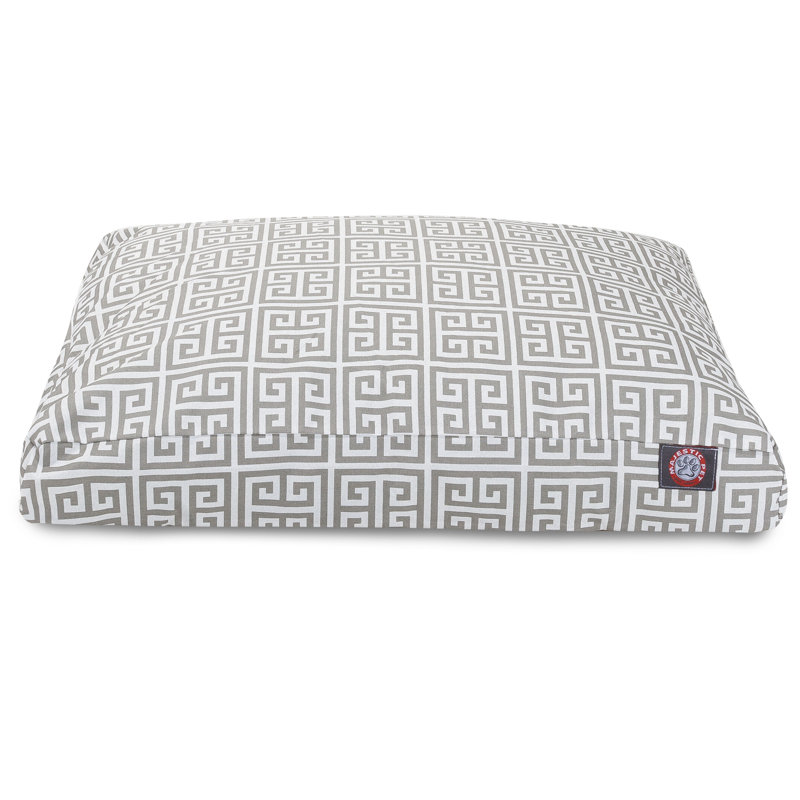 Towers Geometric Polyester Pet Bed, Gray, Large (36" W x 44" D x 5" H);