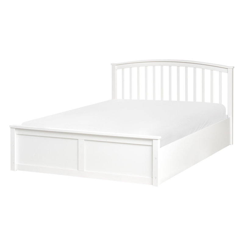 Ottoman Bed Pine Wood CLARBEC White, European Double (140 x 200 cm)