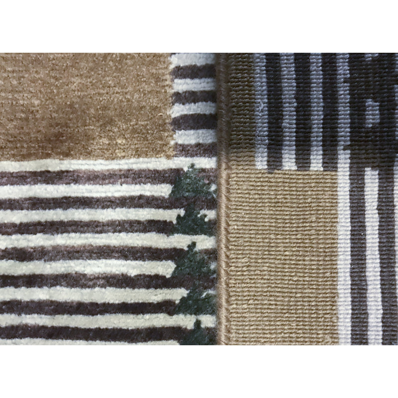 Hand-Knotted High-Quality Gray and Yellow Area Rug