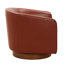 Chaise pivotante en cuir fleur