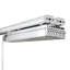 Rail extensible double à panneau blanc 10 panneaux Carolyn l 120 po à 218 po x H 94 po, largeur de panneau 23,5 po