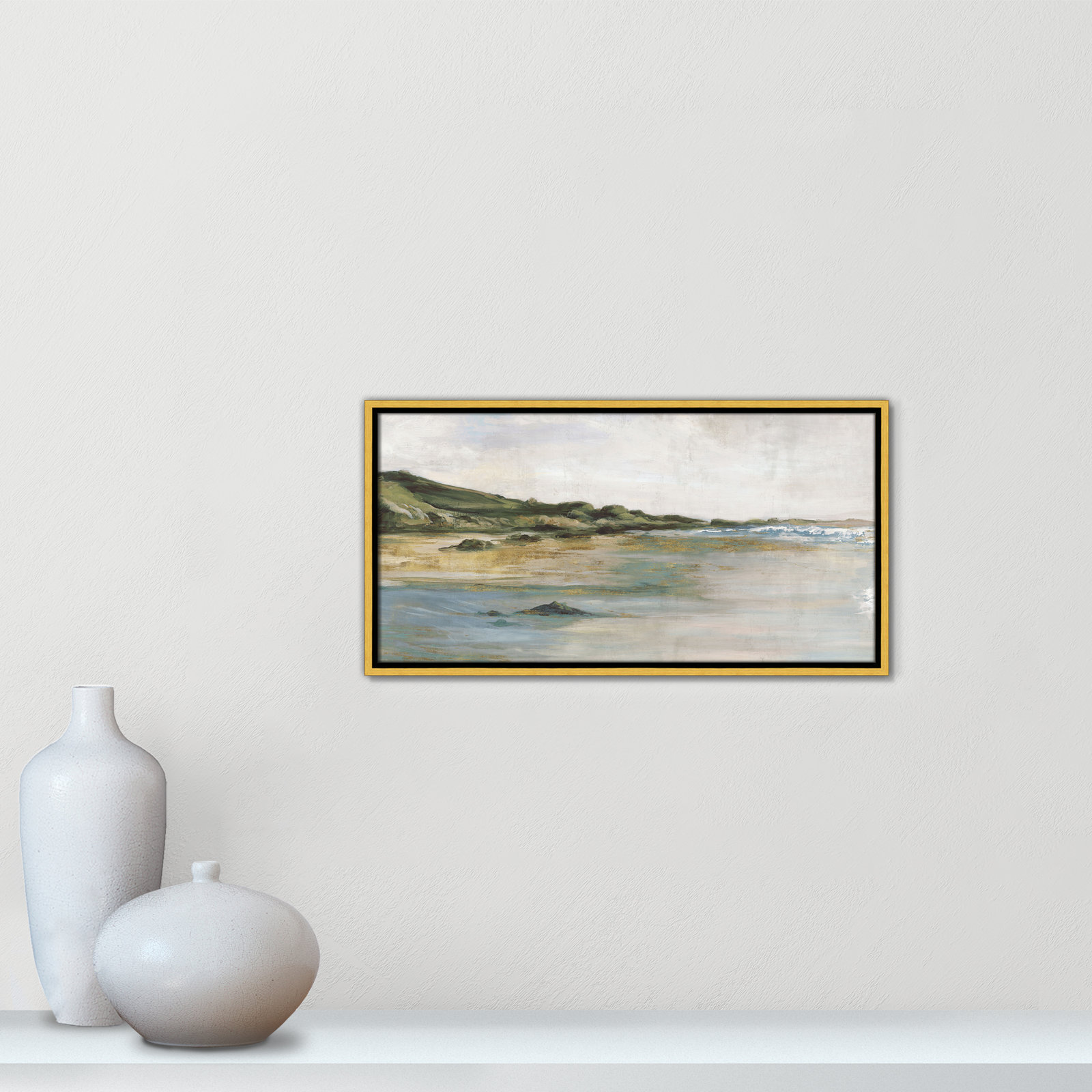 Cordoba "Tide's Edge" Print, 13.5" H x 25.5" W, Gold