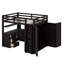Lit mezzanine avec tiroirs, bureau et garde-robe-828654917