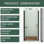 30" x 72" Semi Frameless Pivot Shower Door-94573373