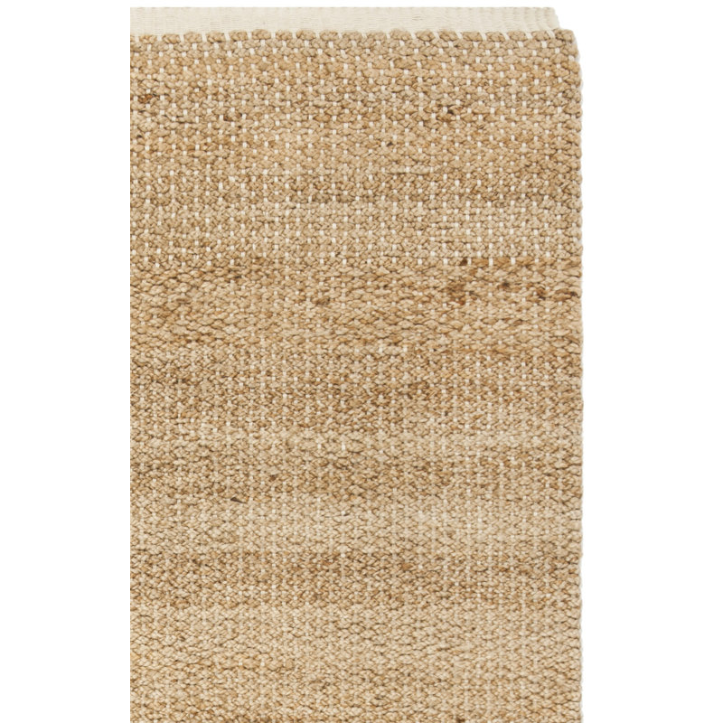 Tapis de couleur unie en jute tissé à la main en fibres naturelles, Rectangle 10' x 14'