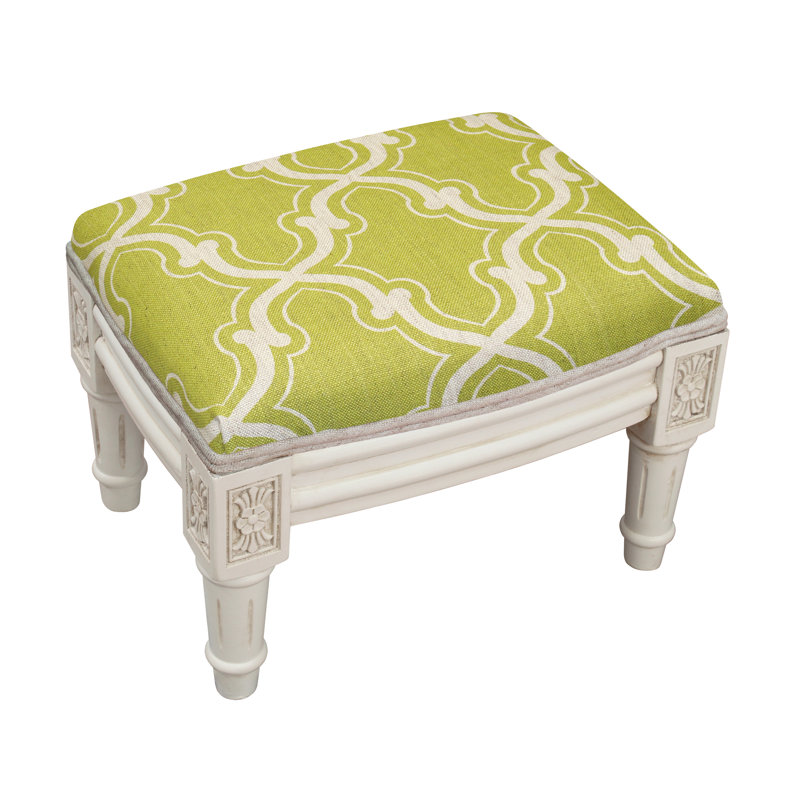Repose-pieds Lymingt Trellis, Blanc, Chartreuse