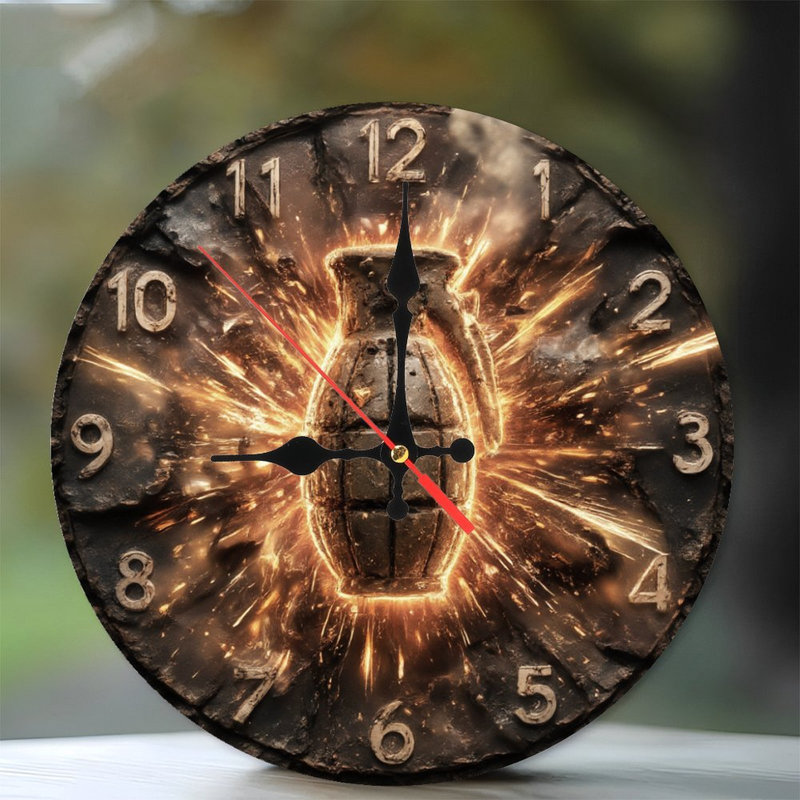 Horloge de grenade allumant des étincelles