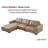4 Piece Modular Pu Leather L-shape Couch With Ottoman-707532043