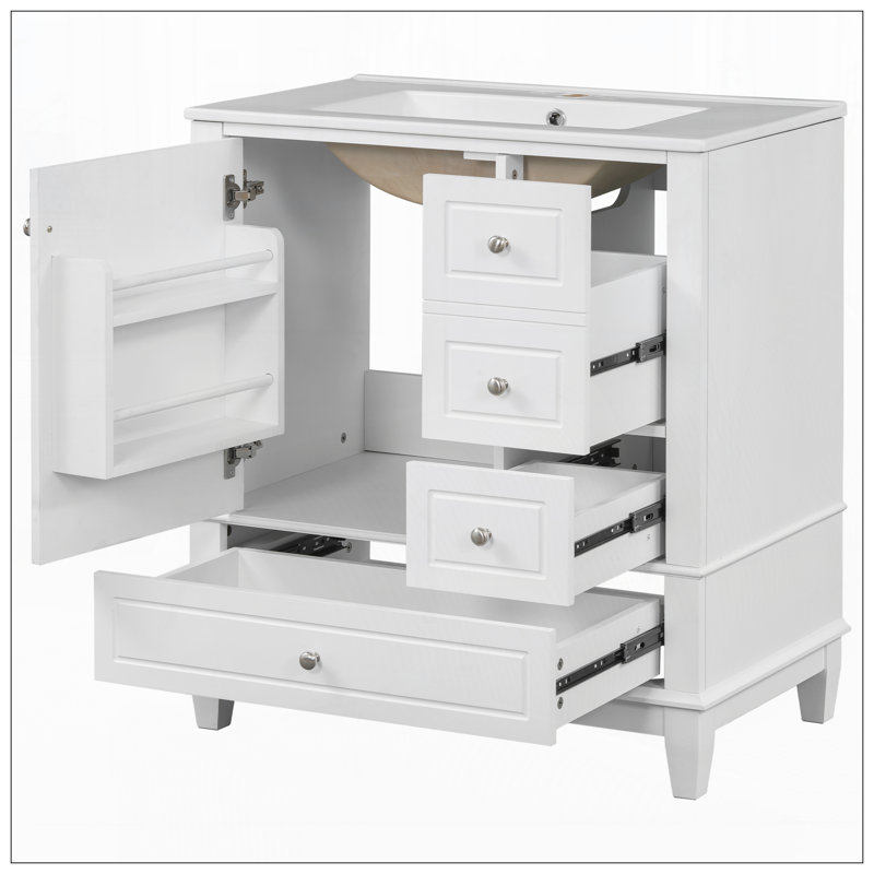 Meuble-lavabo 30 po avec lavabo, Blanc