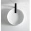 Lavabo de salle de bain vasque circulaire blanc mat