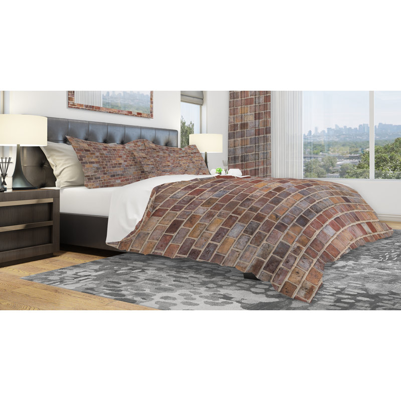 Rustic Abstract Duvet Cover, Queen Duvet Cover + 2 Shams