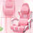 Hoffree Big and Tall Gamer Chair Ergonomic Gaming Chair with Extra Wide Massage Lumbar Pillow-2038576814