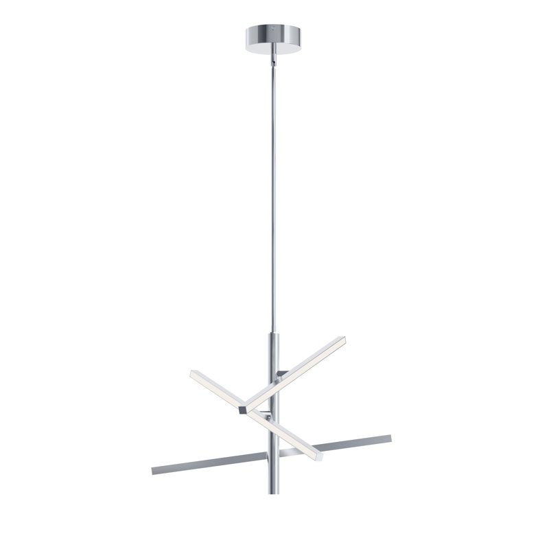 Knoll - LED Pendant - 24" - Polished Chrome, Polished Chrome, 24" W