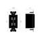 Outlet Module / USB / Black