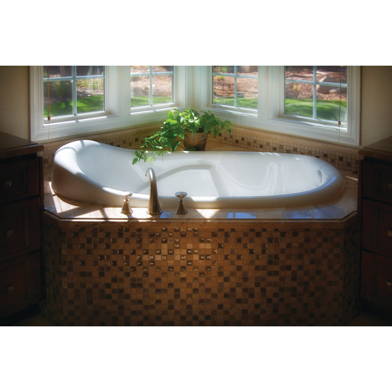Baignoire encastrée en acrylique 71,5 "x 40" Designer, Blanc