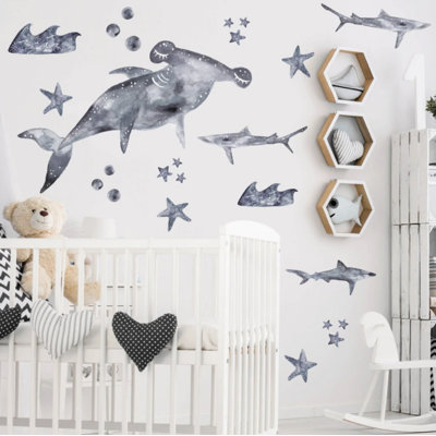 Adhésif décoratif gros requins