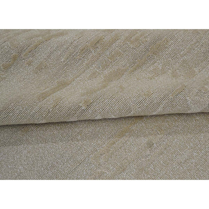 Hand Woven Cotton and Silk Area Rug, Rectangle 6' x 9'