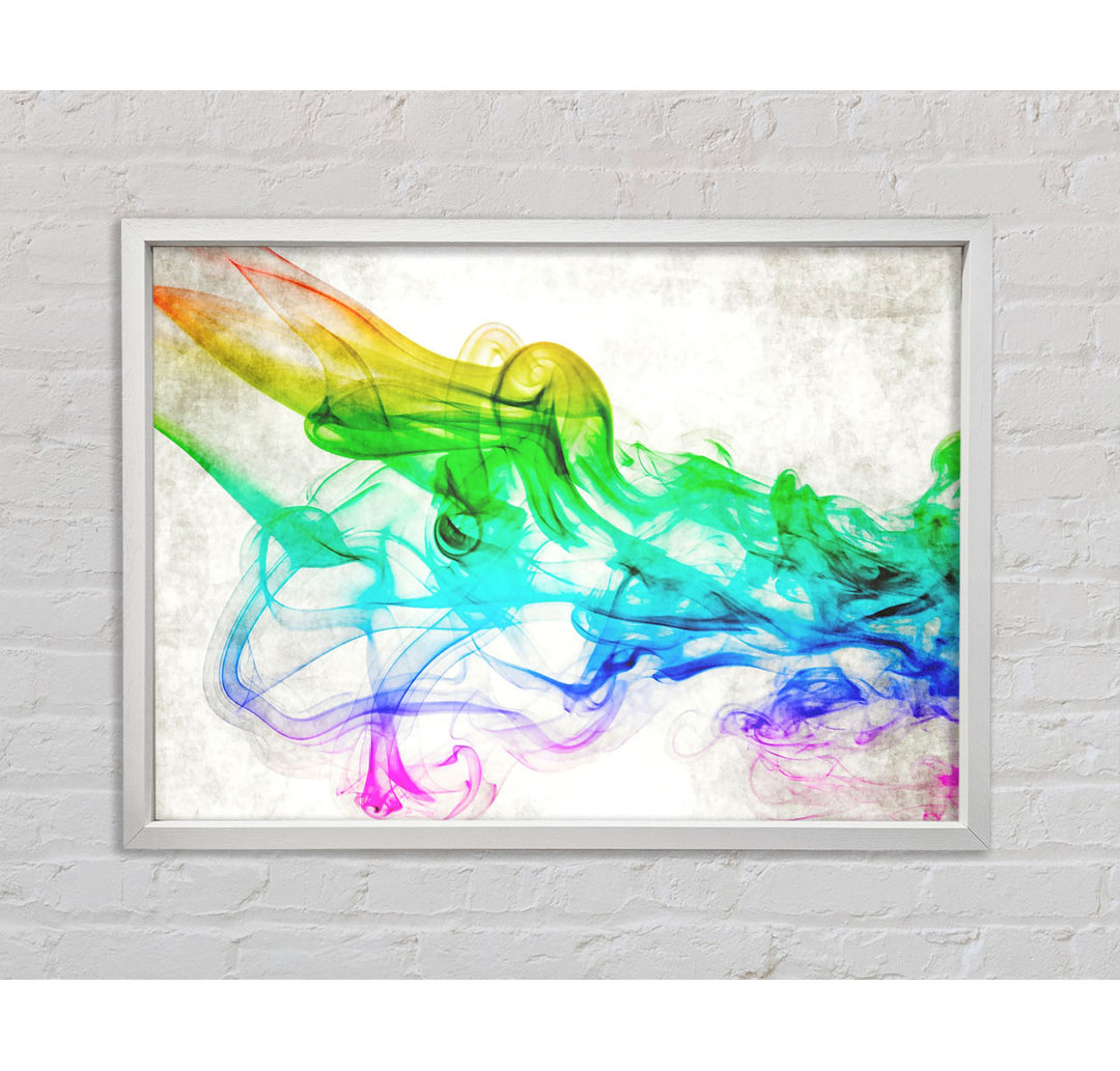 Colorful Smoke 3 - Einzelner Bilderrahmen Kunstdrucke auf Leinwand