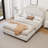 Elegant Full Size Velvet Upholstered Bed Frame Set With Versatile Ottoman Storage