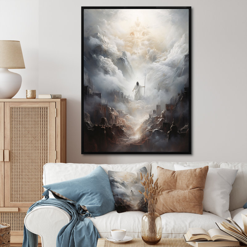 Christianisme Sermon Shade Mountain I sur toile, H 32 po x l 24 po x P 1 po, Cadre flottant noir