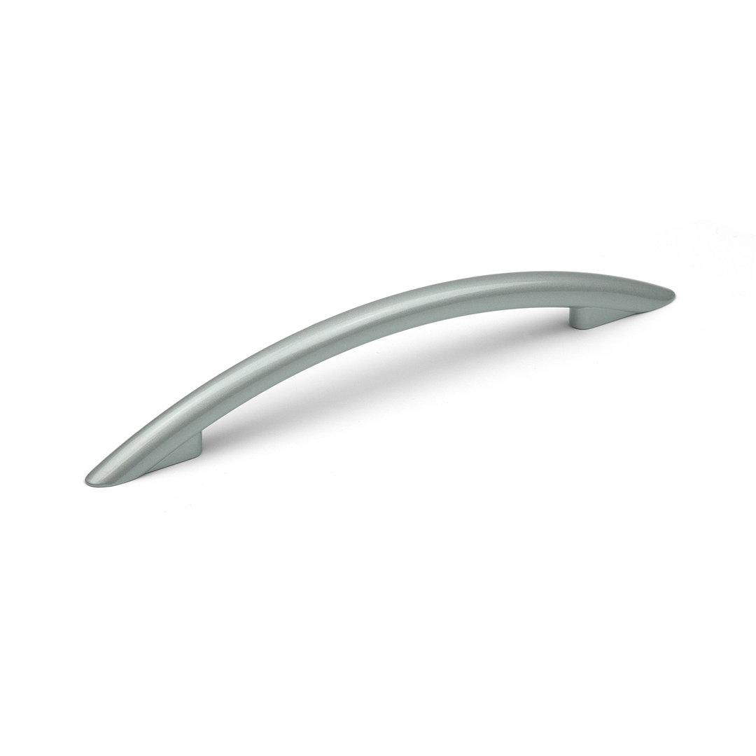 Matt Chrome Classic Cabinet Curved Bow Handle 128mm Centres