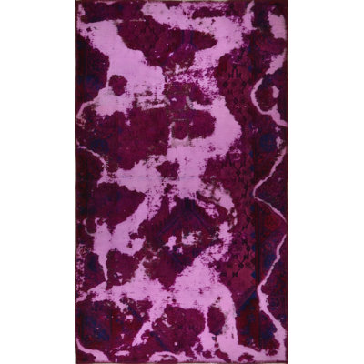 One-of-a-Kind 2'10" X 4'10" New Age Wool Area Rug in Pink