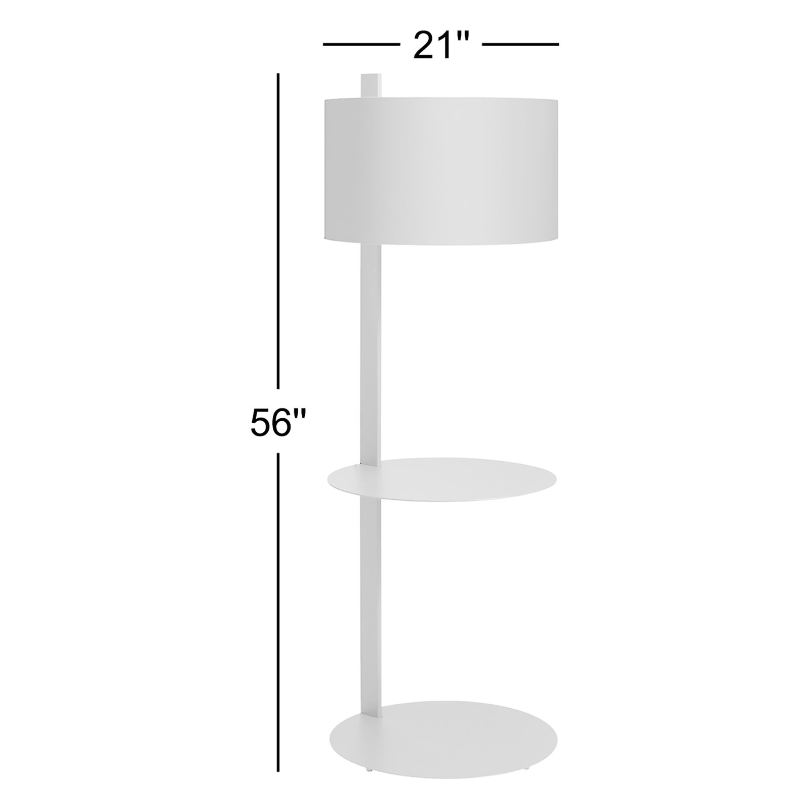 Note 56'' Floor Lamp, Light Gray