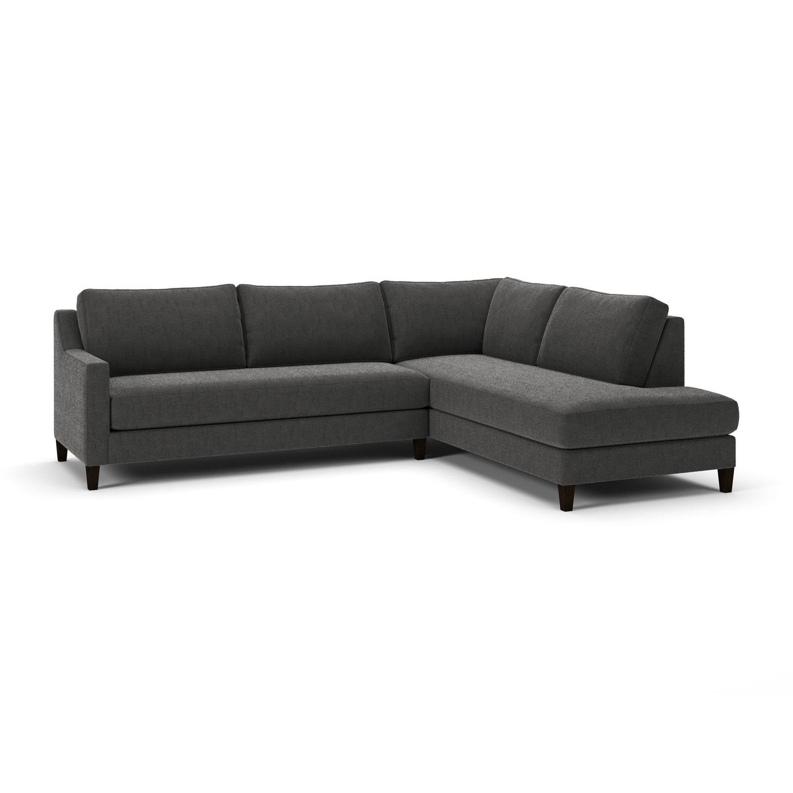 Marlowe Chaise Sectional, Right Hand Facing, Davis Smoke