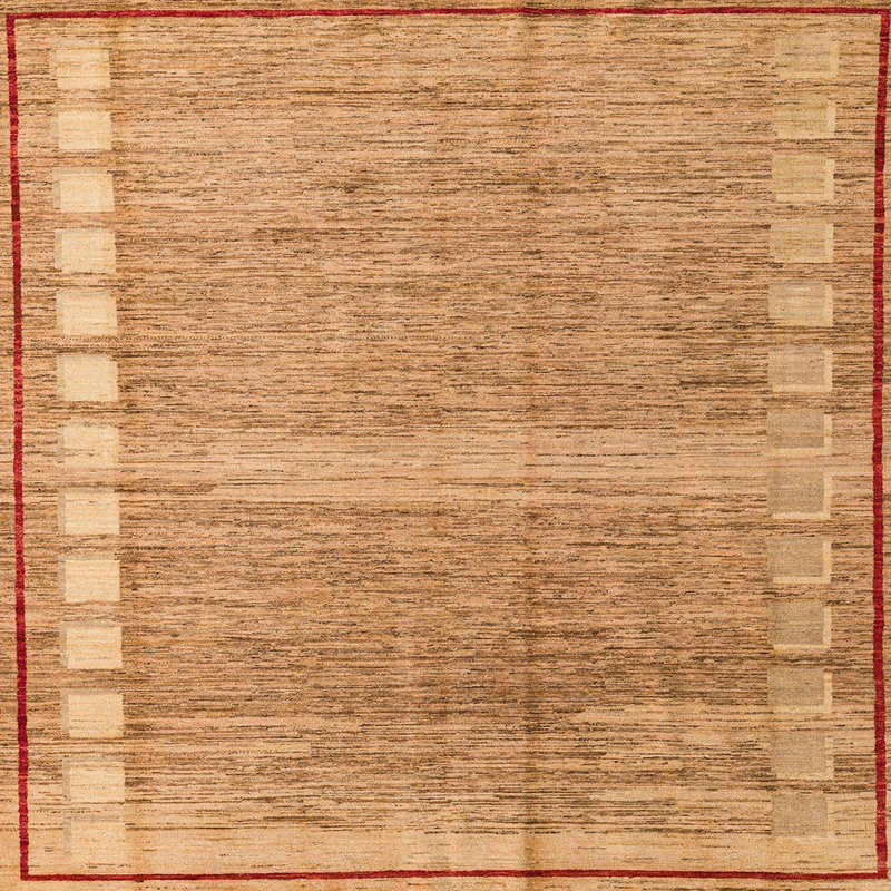 Tapis décoratif multicolore à motif abstrait, Carré 5 pi