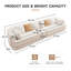 Canapé modulaire 135 po 4 places, non assemblé, en tissu Teddy-736399647