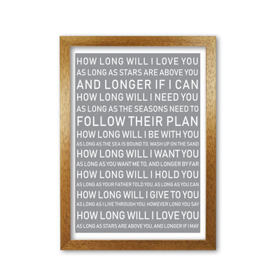 How Long Will I Love You - Print