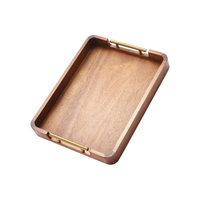 17x13 Inch Acacia Wood Serving Tray