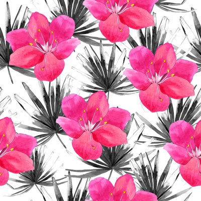 Lilies Background - Wrapped Canvas Painting