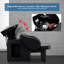 Fauteuil de shampooing en simili cuir