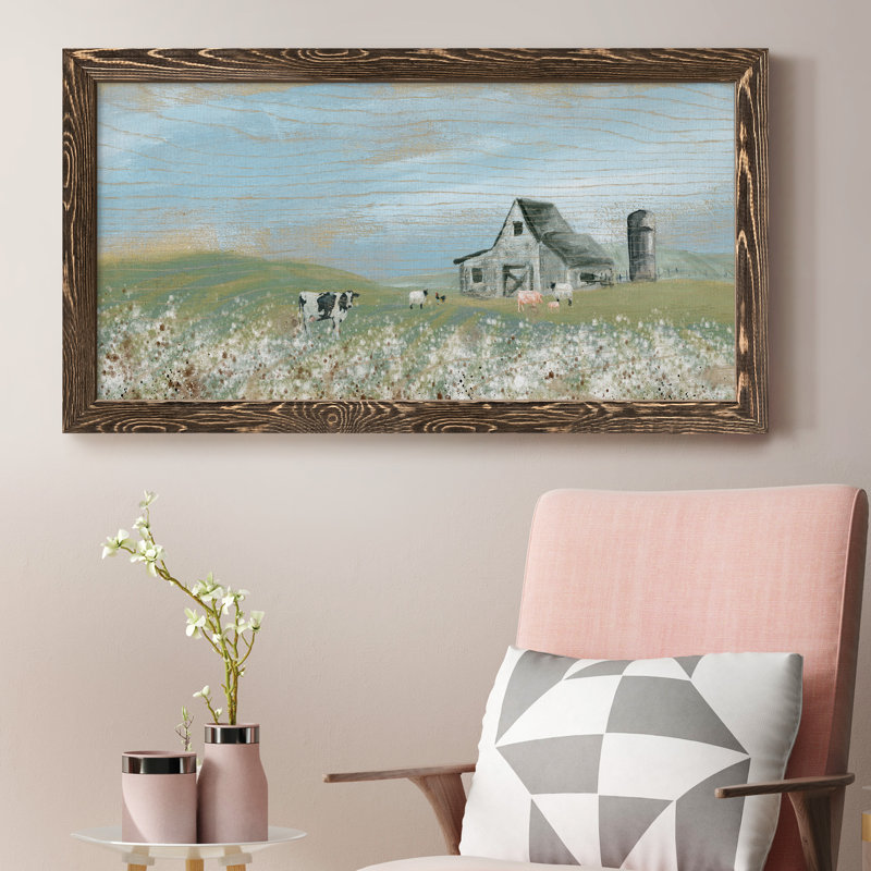 Cotton Fields - Peinture sur toile encadrée, Noyer