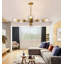 Lustre moderne à 6 lumières de style lustre moderne de 35 po