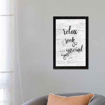 Relax Soak Unwind - Print on Canvas