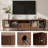 86.6" W Media Console Table with Sliding Door，Large TV Stand For Tvs Up To 85" For Living Room And Bedroom,Brown-1049164647