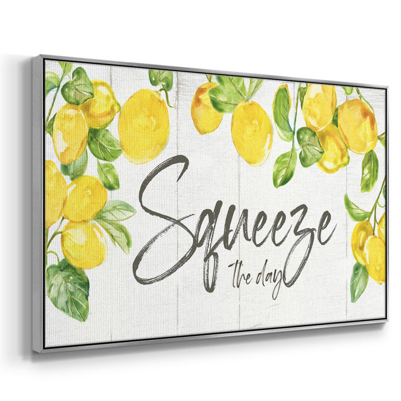 Lemon Squeeze, reproduction d'art sur toile, H 27 po x l 41 po x P 2 po, Argent