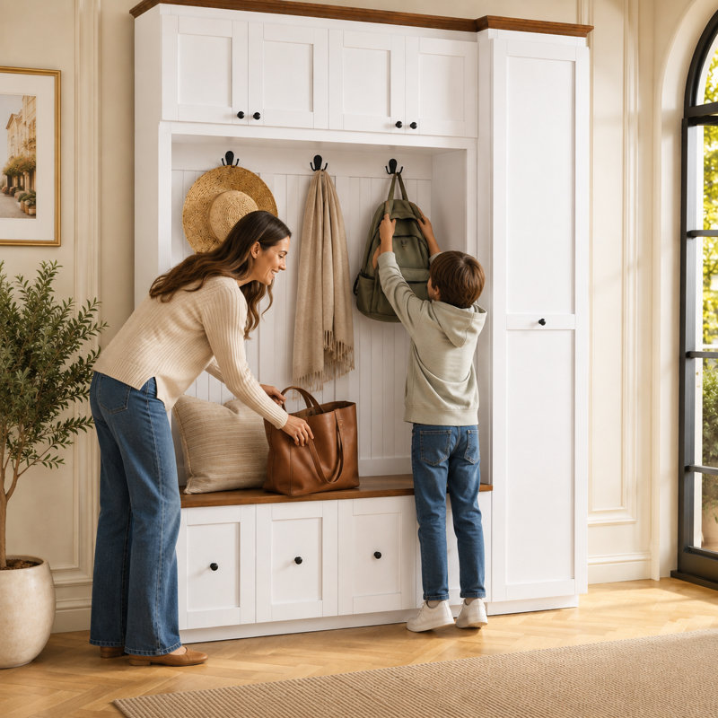 Arbre d'entrée de style campagnard 59 po Rittman, White