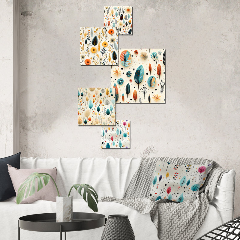 Peraza - ensemble d'art mural floral de 5